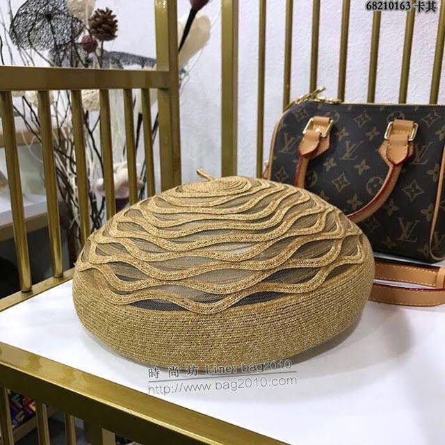 Chanel女士帽子 香奈兒新款波紋設計百搭貝雷帽  mm1409